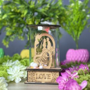 Wooden Cute Showpiece With Colour Lighting | AToZShop.BD